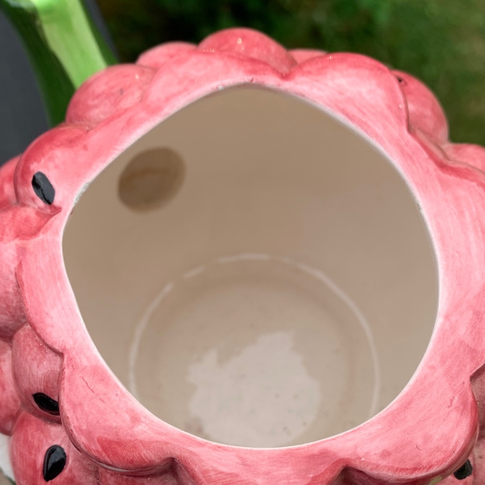 Rare vintage Hand painted Watermelon Themed Ceramic Teapot - Picture 5 of 7